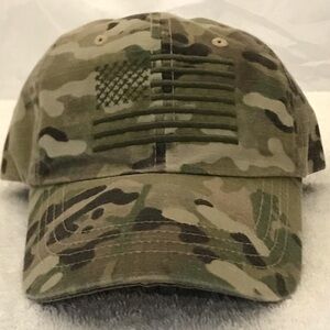 ROTHCO U.S. Military Issue Adjustable Camou American Flag Ball Cap